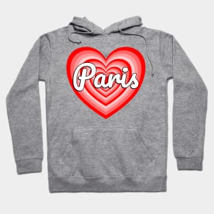 I Love Paris Heart Hoodie